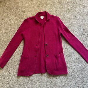 Stunning J. Crew Knit Blazer - Magenta